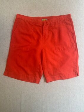 C&C California Red Linen Blend Shorts Small Casual Summer